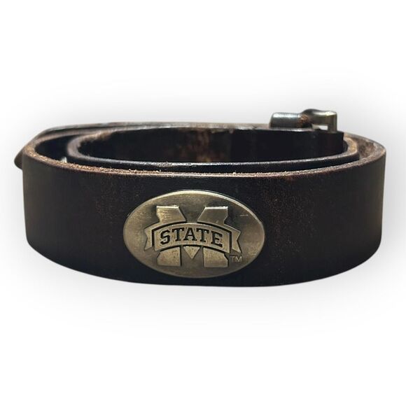 Zep-pro MISSISSIPPI STATE BULLDOGS MEN'S GENUINE LEATHER BELT SZ30 - Picture 1 of 3